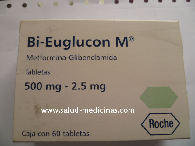 BI-EUGLUCON-M-METFORMINA 50 MG - GLIBENCLAMIDA 2.5 MG-CAJA-ROCHE